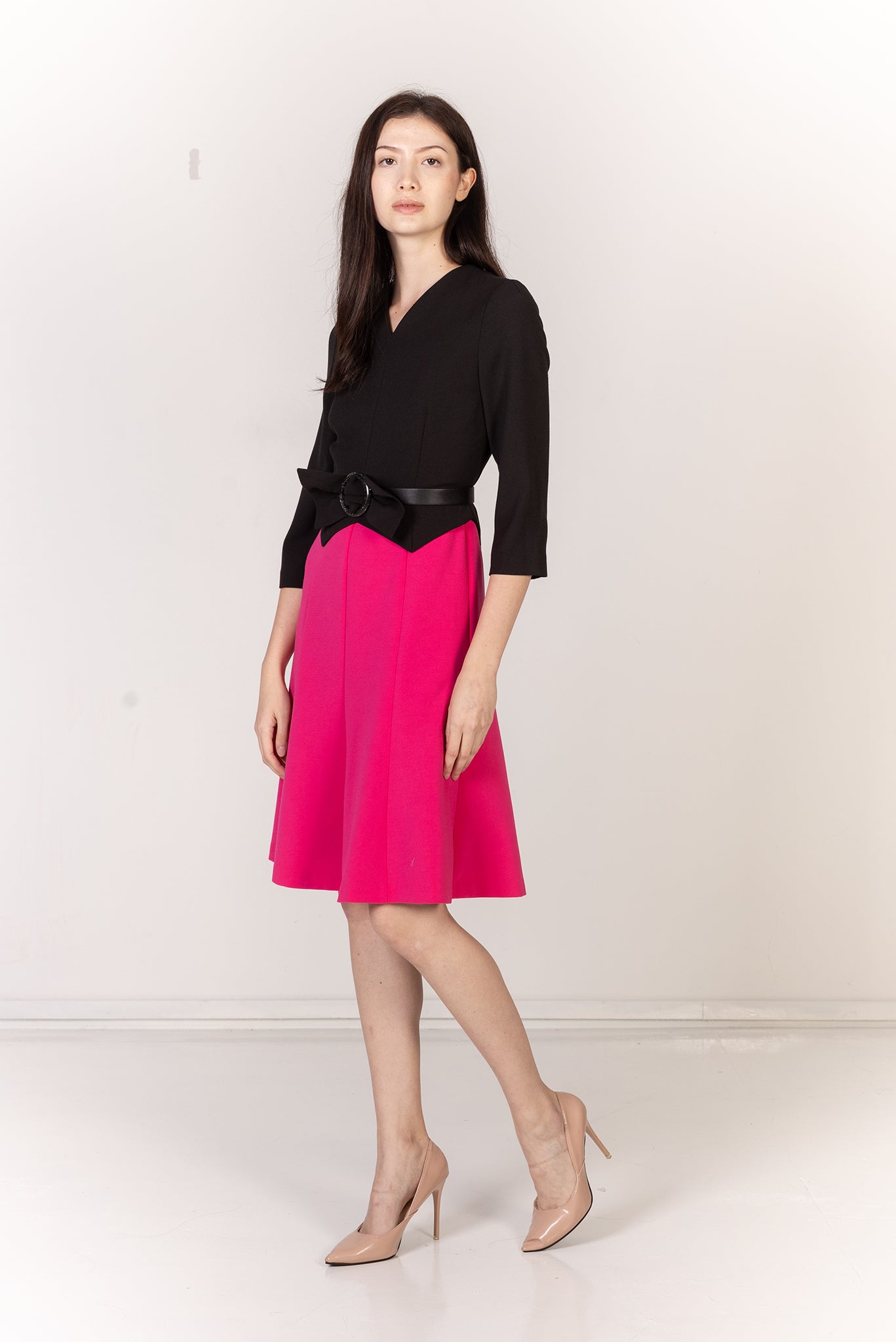 Color-Block V-Neck Jumpsuit