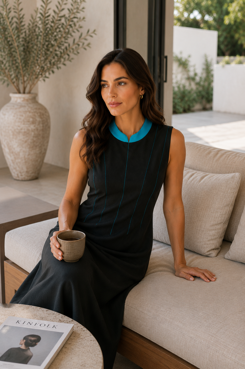 Midnight Azure A-Line Dress