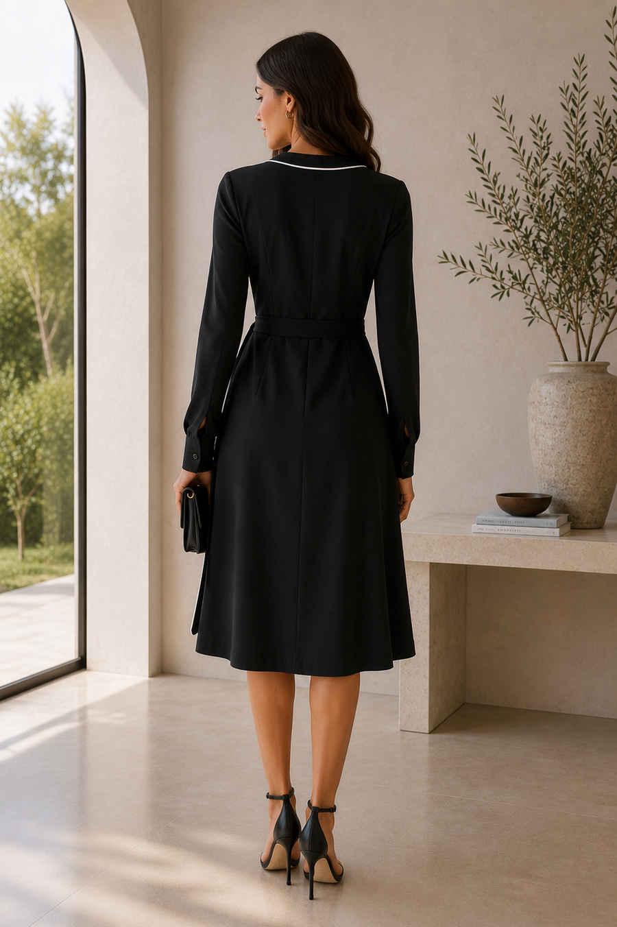 Midnight Elegance Wrap Dress