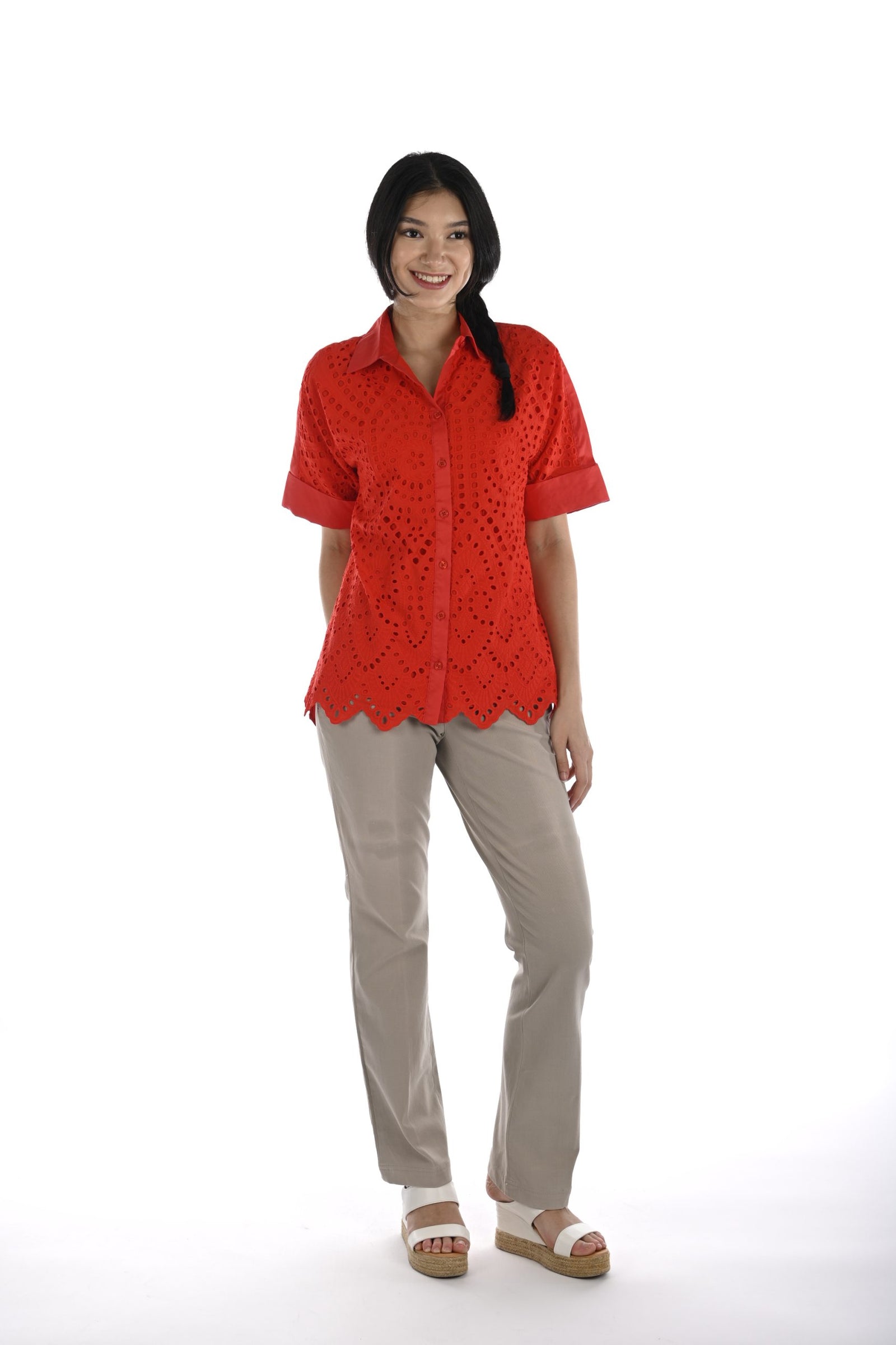 Eyelet Embroidered Shirt