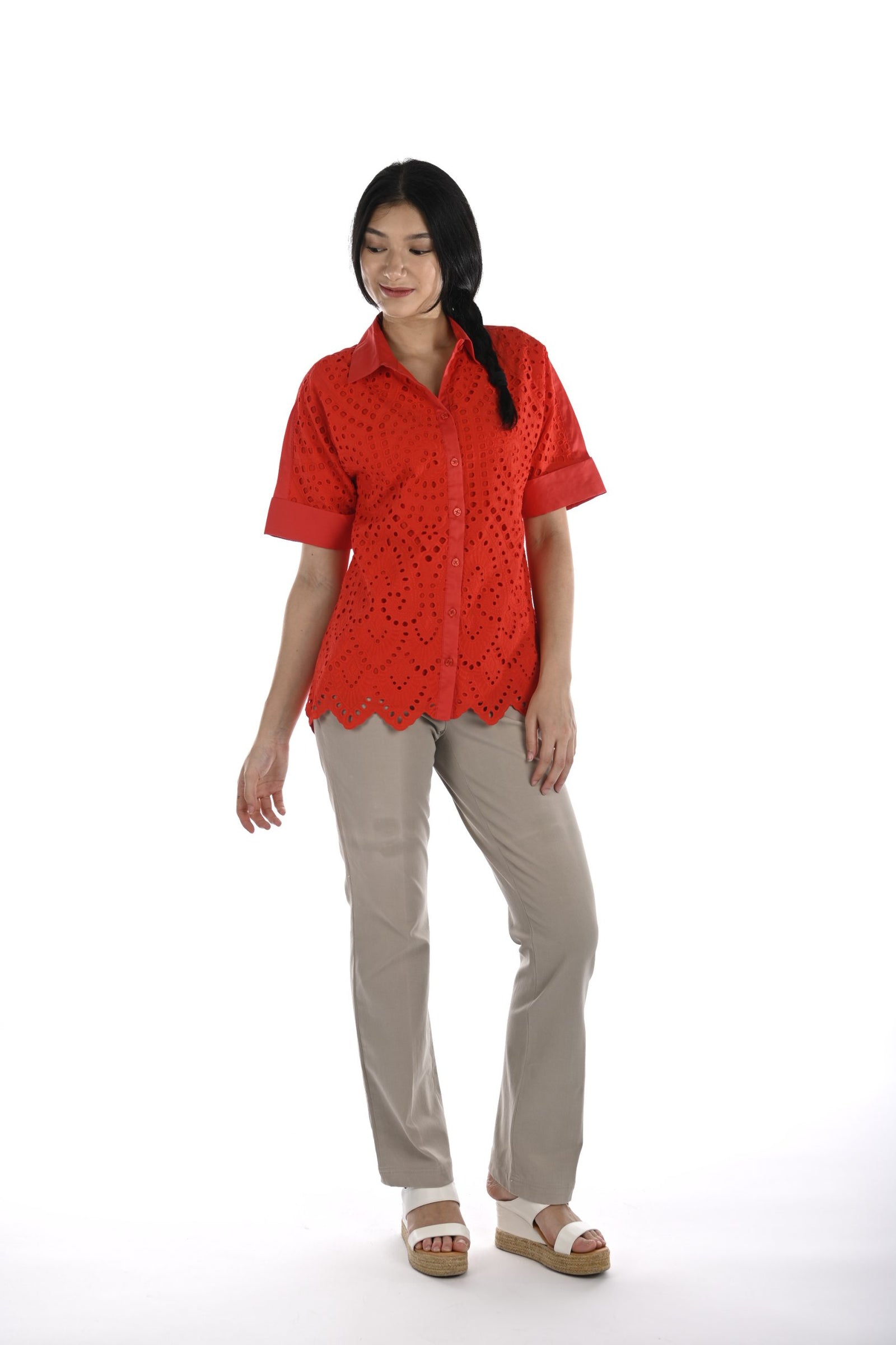 Eyelet Embroidered Shirt