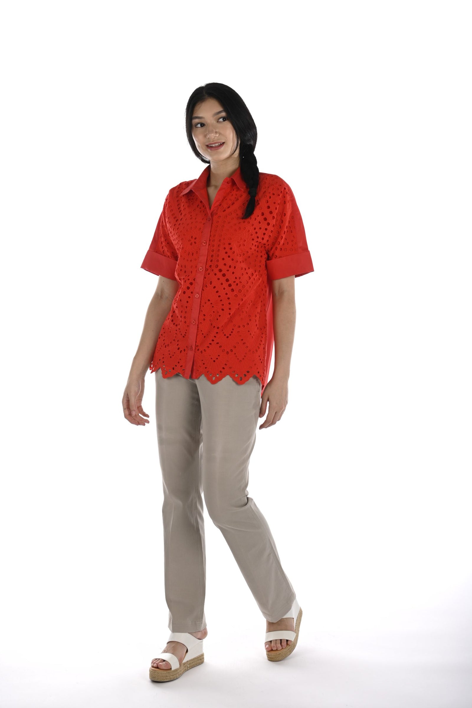 Eyelet Embroidered Shirt