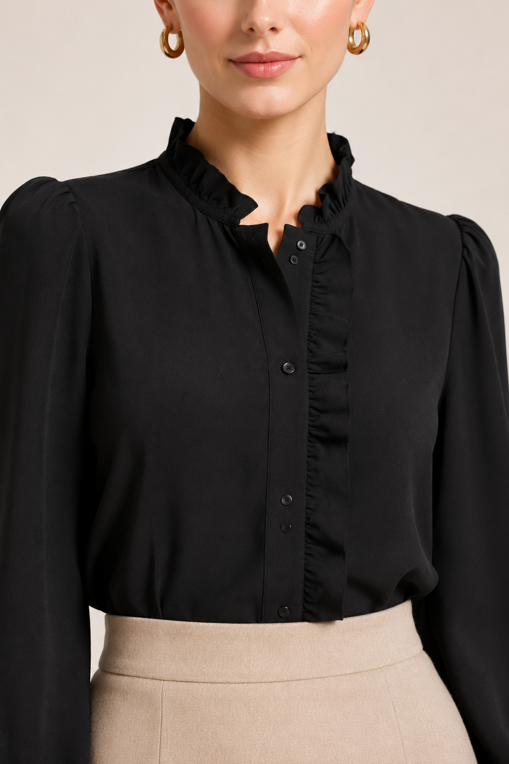 Elegant Ruffle Detail Blouse
