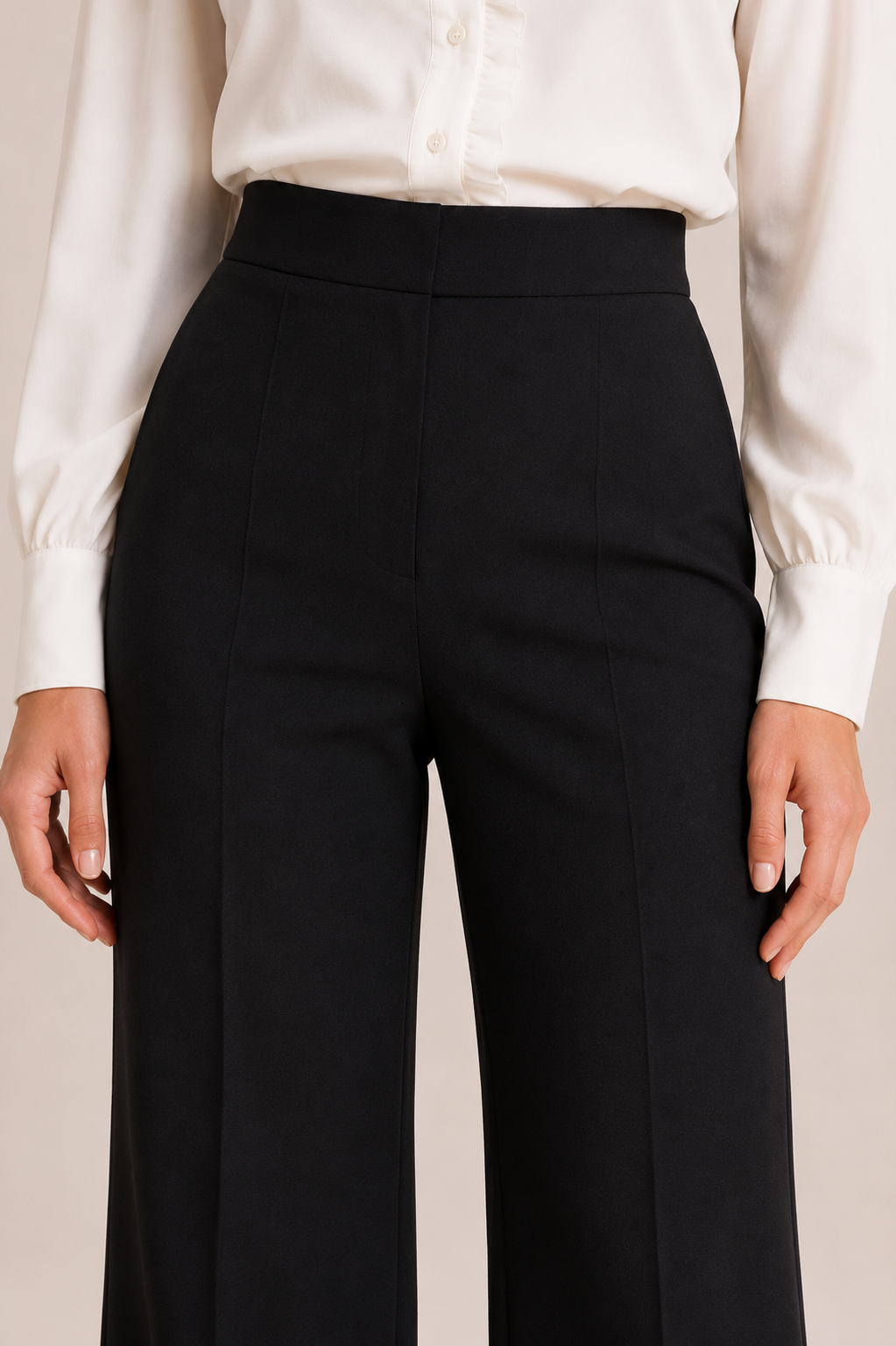 Elegant Wide-Leg Tailored Pants