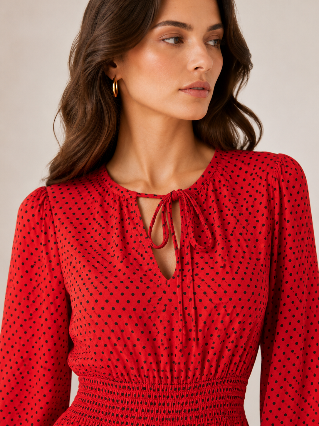Scarlet Grace Polka Dot Midi Dress