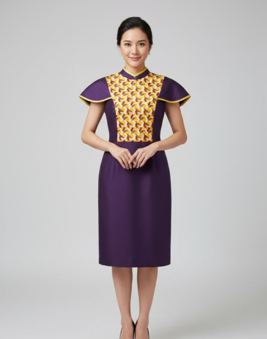 Modern Cap-Sleeve Cheongsam
