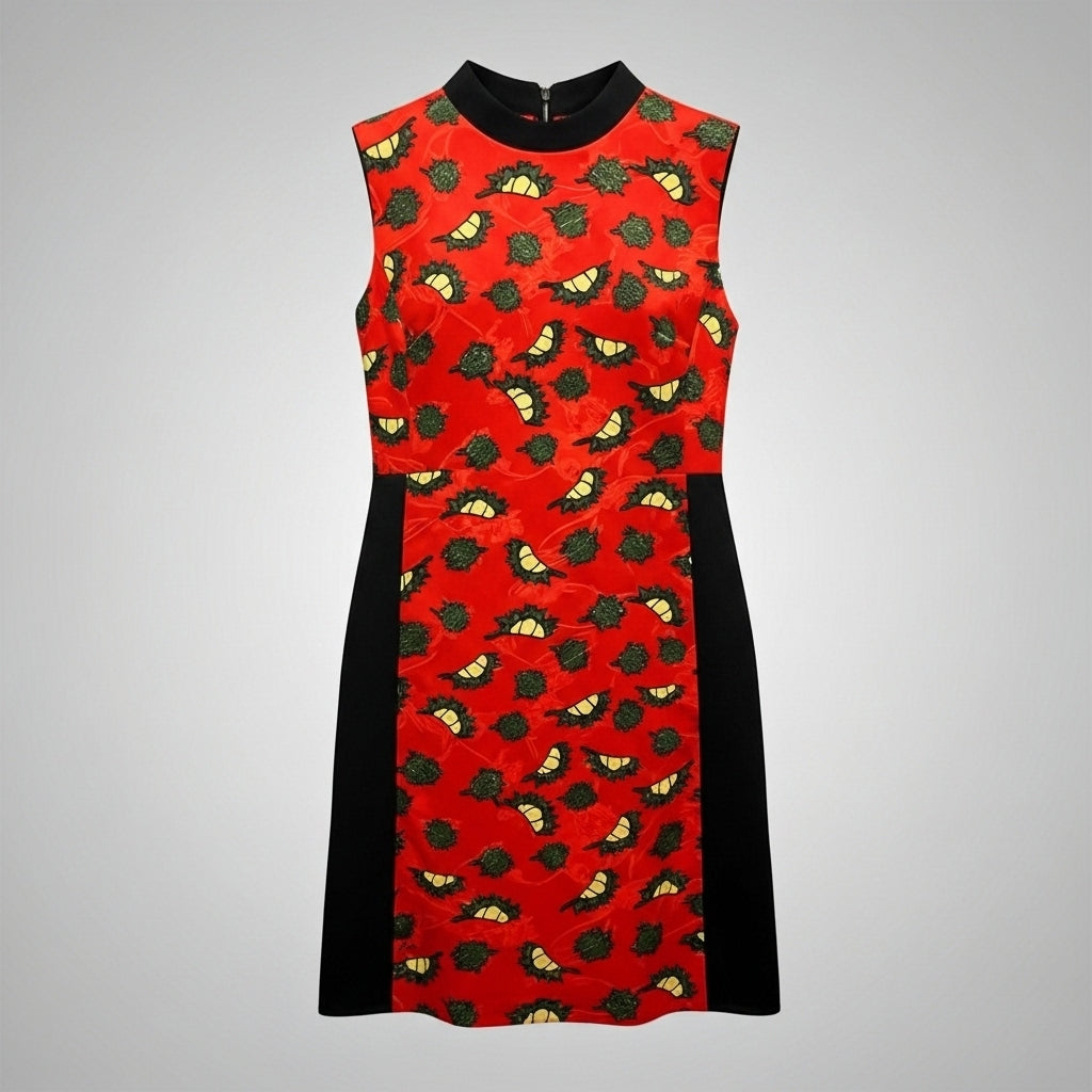 Red Durian Motif Cheongsam